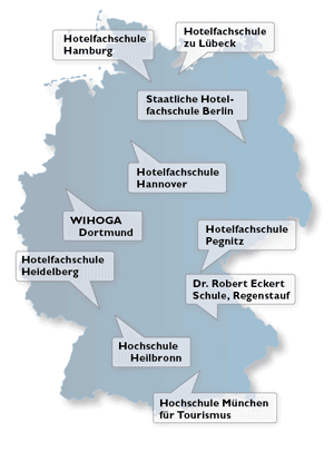 Grafik der Hotelfachschulen in Deutschland 