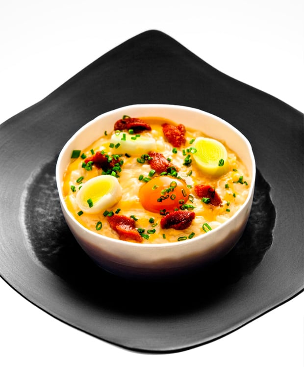 Seeigel, Nudeln, Miso-Carbonara