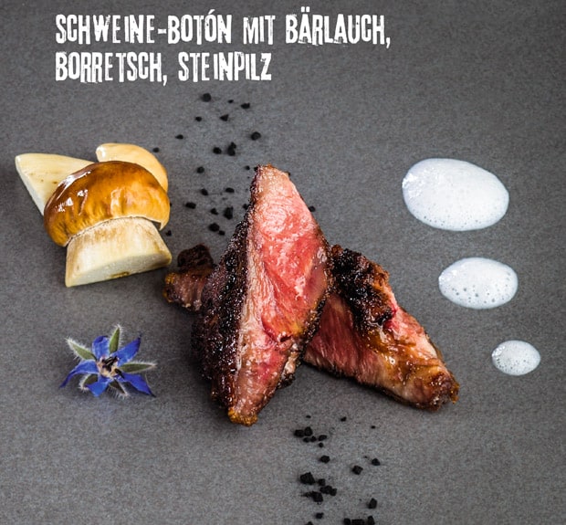 Schweine Boton mit Bärlauch Schweine Boton mit Bärlauch