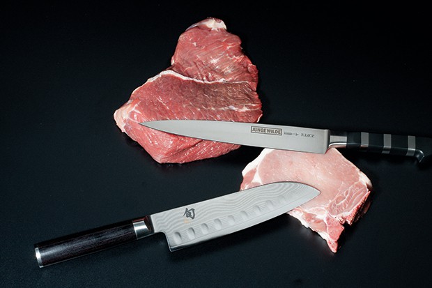 Kai-Shun Santoku, Kullenschliff