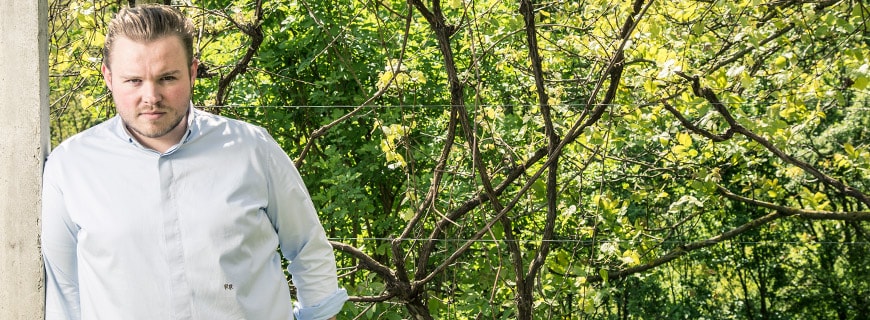 Richard Rauch im eigenen Garten