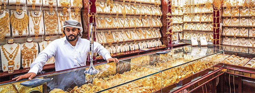 Alles Gold: Im Deira-Markt im alten Stadtkern befindet sich die größte Einkaufsstraße
