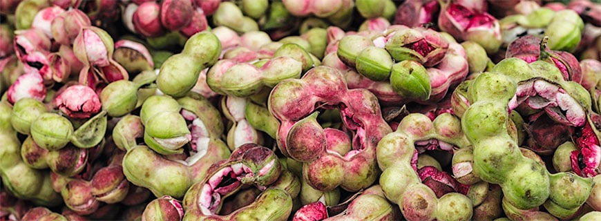 Tamarinden am Markt: Außergewöhnliches Obst und Gemüse prägt die philippinische Küche. Tamarinden am Markt: Außergewöhnliches Obst und Gemüse prägt die philippinische Küche.