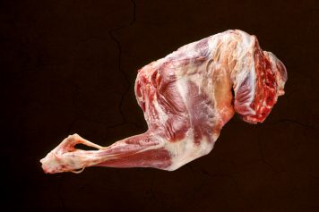 Ziegenkeule-Fleischzubereitung