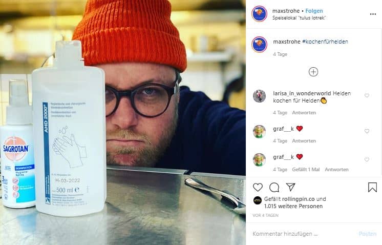 Max Strohe, Kochen für Helden, Corona-Krise