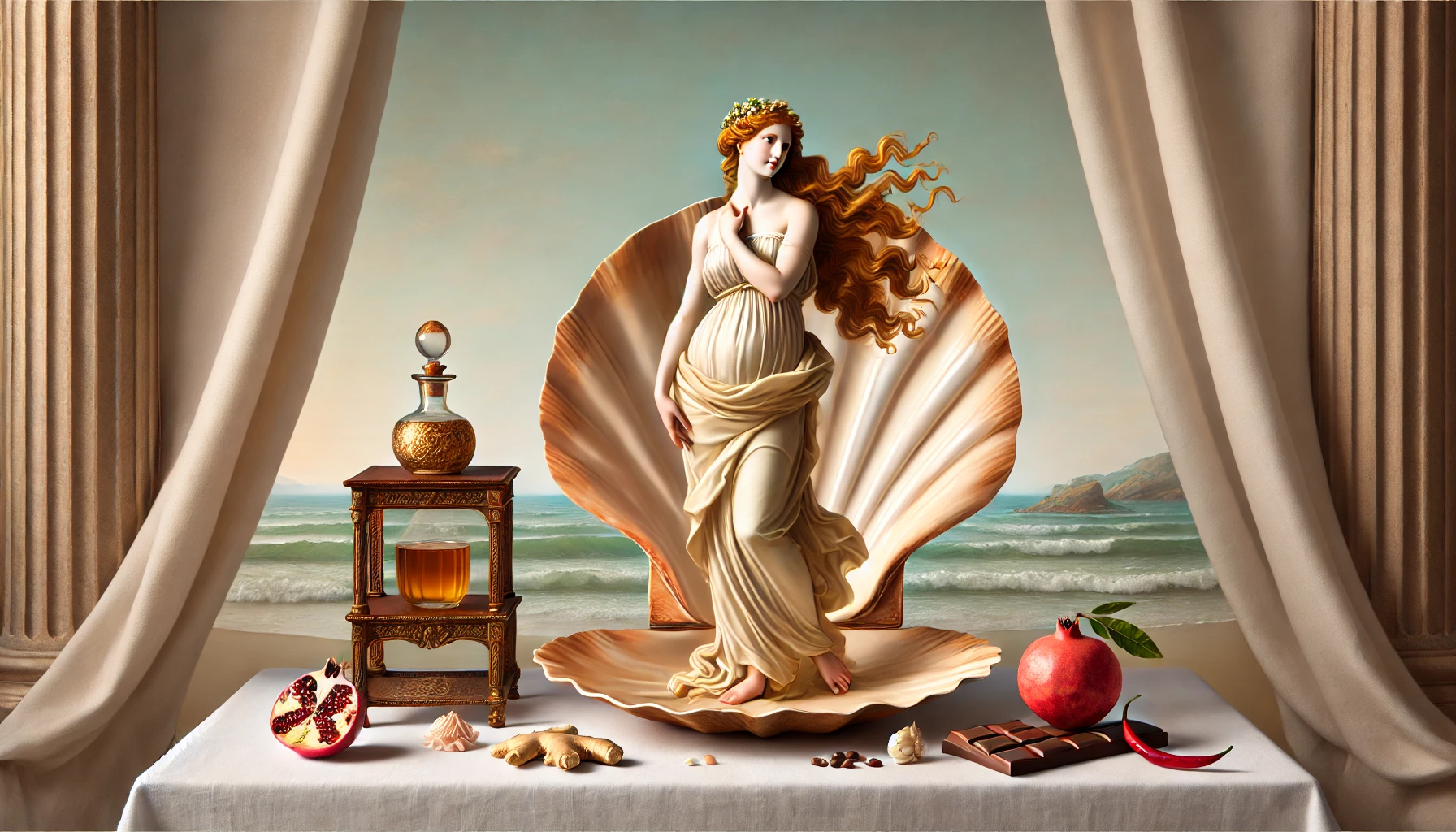 DALL·E-2025-02-12-14.01.52-A-highly-realistic-painting-inspired-by-Botticellis-The-Birth-of-Venus.-The-image-features-only-the-woman-standing-gracefully-in-a-large-seashell-